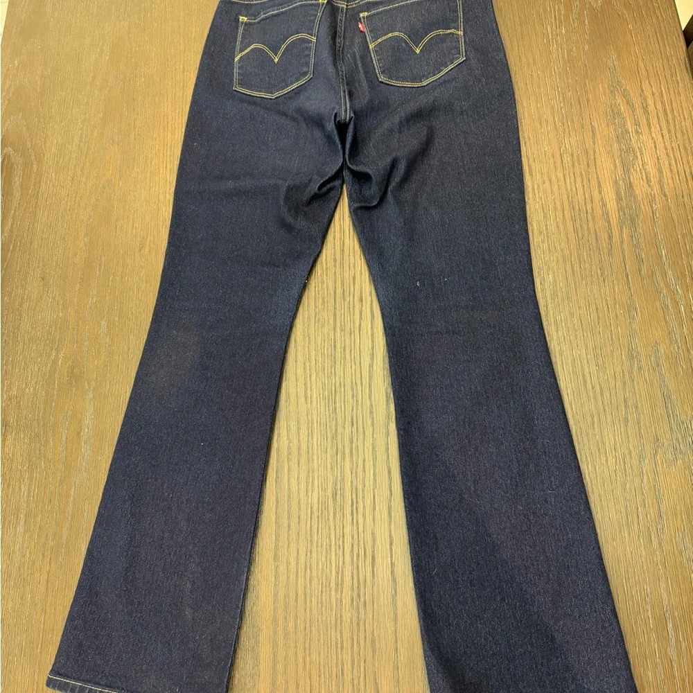 Levi's 315 shaping bootcut Dark Indigo Boot Cut Jeans womens sz 31 - Picture 2 of 6